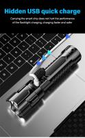 Linterna LED Recargable USB Con Zoom Para Camping Y Pesca Nocturna Luz Emergente Super Brillante Portátil Resistente Al Agua - details 11
