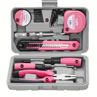 Juego De Herramientas DIY Para Mujer 13pcs Rosa Kit Pequeño De Herramientas Básicas Para El Hogar Oficina Y Dormitorio Universitario - details 0