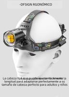 Linterna Frontal LED Potente USB Recargable XHP70/90 Con Zoom Impermeable Para Caza Y Camping Luz De Exterior Ajustable - details 8