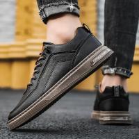 Zapatos Casuales Para Hombre De Color Sólido Y Moda Portátiles Cómodos Planos Antideslizantes Y Resistentes Al Desgaste Deporte Con Suela De Cuero Viscosa Talla Verdadera - details 32