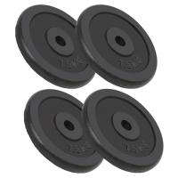 vidaXL Disco de Pesas Hierro Fundido Barras Entrenamiento Levantamiento Peso 1x 20 kg,  2x 10 kg,  4x 5 kg y mas - details 5
