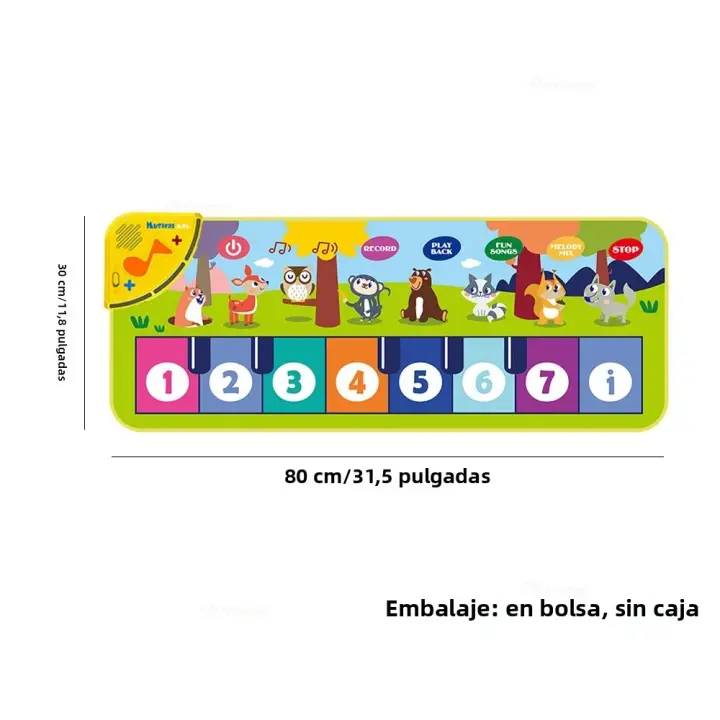 Manta Teclada De Piano Para Niños Juguete Musical Instrumento De Danza Y Fitness Para Bebés Y Niñas Niños Regalo - 1