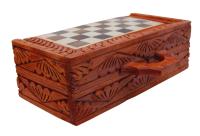 SusggO Decoracion Ajedrez decorativo de madera artesanal Artesania Hecho a mano  tallado Piezas Unicas Decoracion Hogar casa adorno mueble mesa - details 2