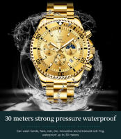 Reloj De Hombre OLEVS Luuminous Business Fashion Luxurio Con Fase Lunar Y Fecha Resistente Al Agua De Acero Inoxidable Y Manos Luminosas Reloj De Cuarzo - details 14