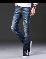 Jeans De Denim Para Hombre Estilo Hip Hop High Street Marca Conocida Calidad Alta Tallas Grandes Con Agujeros Pantalones Casuales De Cierre Botón Fly - details 5