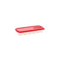 Cubitera de plástico 26,3 x 11,3 cm, moldes para 12 cubitos de hielo, bandeja para hacer hielo, cócteles, refrescos, multicolor, Con tapa - details 2