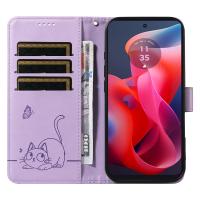 Funda De Monedero Magnética Para Motorola Moto G04 G04S G05 G13 G23 G24 G32 G34 G45 G53 G54 G73 G85 5G Diseño De Gato Encantador Cuero Con Silicona Anti-Resbalón Y Anti-Scratch - details 3