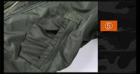 Chaqueta De Piloto MA-1 Para Hombre Estilo Militar Con Estampado De Camuflaje Chaqueta De Béisbol Gruesa De Algodón Para Otoño E Invierno Cierre De Cremallera - details 10