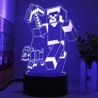 Luz Nocturna 3D LED Mi Mundo Con Control Remoto Y Cable USB Decoración De Navidad Regalo Para Fanáticos Del Juego 16 Colores - details 1