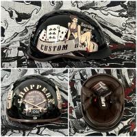 Gorro De Béisbol Retro Con Adhesivos Para Motocicletas Scooters Patinetas Y Skate Washable Liner Visera Integrada - details 6