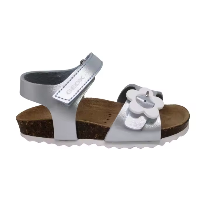 Geox B552RD-AQUA Chalky. Sandalia bío para niñas en material metalizado - 1