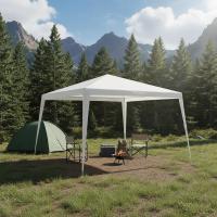 Carpa Cenador 3x3m Plegable Impermeable Blanca | Montaje Rápido sin Herramientas | Exterior Jardín, Playa, Camping y Eventos - details 3
