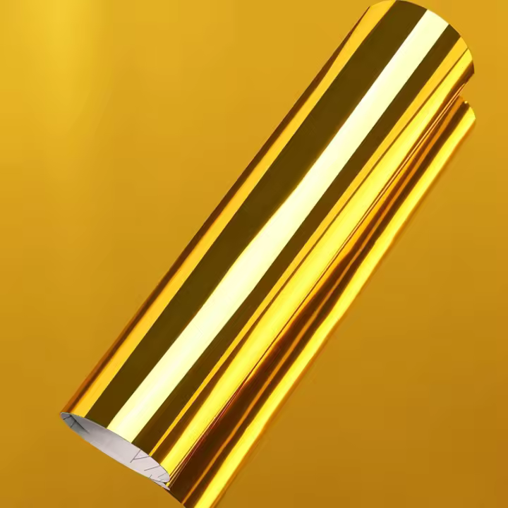 Premiun Vinilo De Espejo Cromado Dorado Auto Adhesivo Elástico Para Coche Película De Empaque De Embalaje PVC - 1