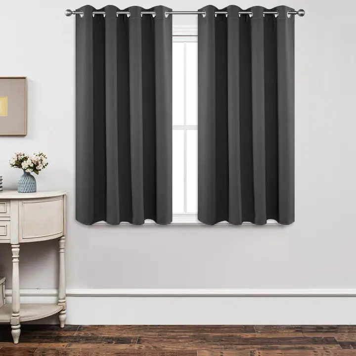 Cortinas Opacas de 2 Piezas, Cortina Dormitorio con Ojales, antiluz Termica, Aislantes frío y Calor para salón - 1