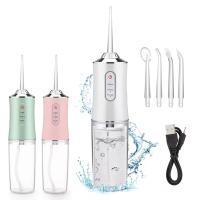 Irrigador Bucales Portatil, Irrigador Dental Portatil Viaje con 4 Boquillas 3 Modos,USB, 220ml Recargable Irrigador limpiador Dientes Agua Presion, IPX7 Impermeable - details 1