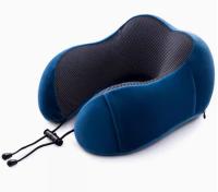 Almohada de viaje suave en forma de U, cojín Cervical de espuma viscoelástica para el cuello y el avión - details 1
