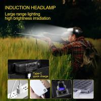 Linterna Frontal LED Sensor Recargable USB Multifuncional Para Camping Pesca Caza Luz De Trabajo COB Fuente De Iluminación Exterior - details 1