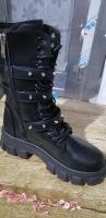 SP Botas de Mujer otoño E invierno nuevas con Cordones, cinturón de cinturón, BOTAS de moto de Tacón Bajo y Tubo Medio, BOTAS de Caballero de talla grande para Mujer, - details 4