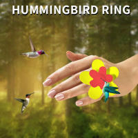 Alimentador de anillo de colibrí amarillo y rojo, herramienta para atraer colibríes, alimentador de pájaros para jardín al aire libre - details 6
