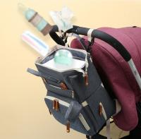 Bolsa de pañales with cambiador, moChila impermeable 3 en 1 Para pañales de Bebé con cambiador plegable, mochila de viaje grande para niños y niñas - details 2