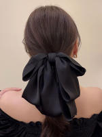 1Pcs Accesorios De Cabello Moda Para Mujer Y Niñas Grueso Lazo Con Borla Pinza Para Cola De Caballo Fiesta Headwear - details 0