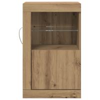 Consola vidaXL con luces LED Roble Artisan 41x37x67 cm - details 3