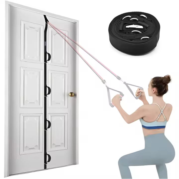 Anclaje De Puerta Para Bandas De Resistencia Ejercicios De Fitness Portátil Cuerda De Tensión Con Hebilla Y Cinturón Sin Necesidad De Perforaciones Adecuado Para Todas Las Partes Del Cuerpo - 1