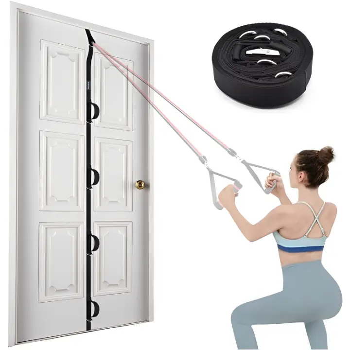 Anclaje De Puerta Para Bandas De Resistencia Ejercicios De Fitness Portátil Cuerda De Tensión Con Hebilla Y Cinturón Sin Necesidad De Perforaciones Adecuado Para Todas Las Partes Del Cuerpo - 1