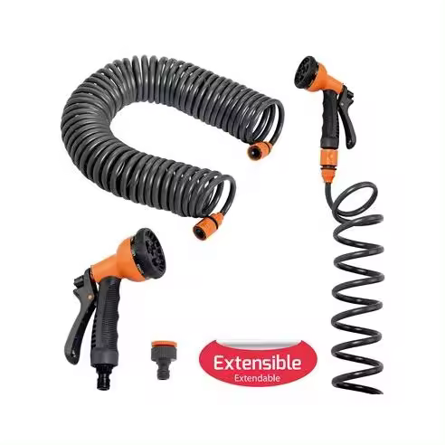 Saturnia Manguera Autoenroscable Con Set Riego 15 Metros - 1