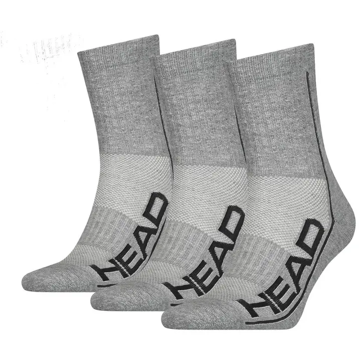 Calcetines Head Performance Short Crew 3 Pares Gris - Elegir Talla - 1