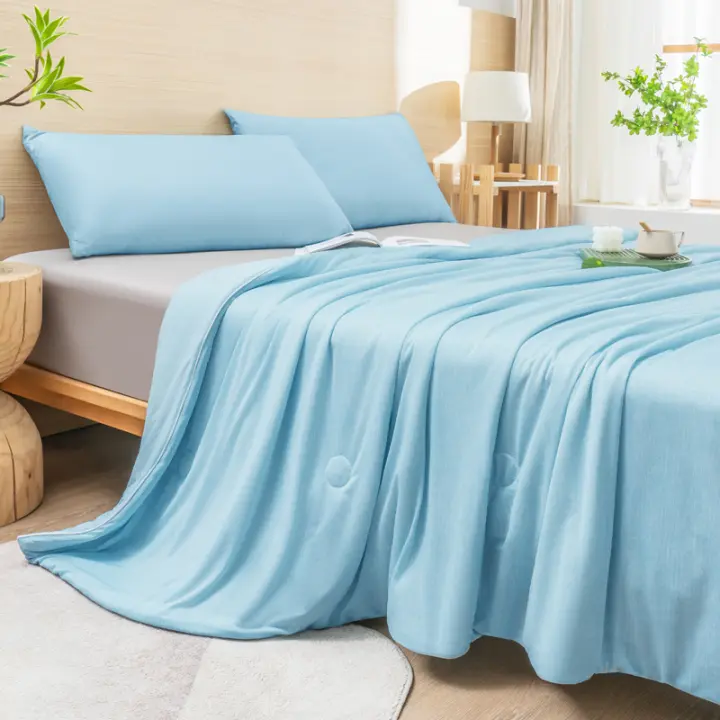 Eredón De Enfriamiento Para Cama Seda Cómode Y ligero Eredón De Verano With Tela Fría De Dos Lados Y Fabricado En Poliester - 1