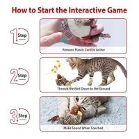 Juguete Interactivo Para Gatos Pájaro Volador Con Alas Movientes Sparrow Con Menta Simulación De Pájaro Juguetes Para Gatos - details 4