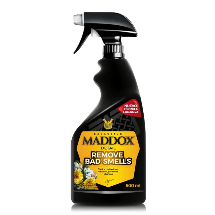 Maddox Detail - Remove Bad Smells - Elimina Malos Olores, Bacterias, Gérmenes y Hongos del coche. Ambientador de coche, aroma agradable y persistente, 500ml - 1