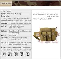 Bolsa de faja táctica Molle System Fanny Pack impermeable con Bolsa para botella de Agua para Exterior - details 0
