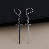 Pendientes De Espada Gótica Medieval Para Hombres Y Mujeres Joyería De Oído Vintage Punk Carter Lisa Aleación De Zinc - details 4