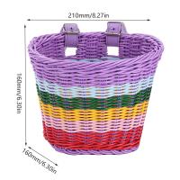 Set De 4 Piezas Cesta De Bicicleta De Rattan PE Ajustable Con Campana Y Colgante Accesorios De Manillar Para Ciclismo Rainproof Para Niños Y Adultos - details 16