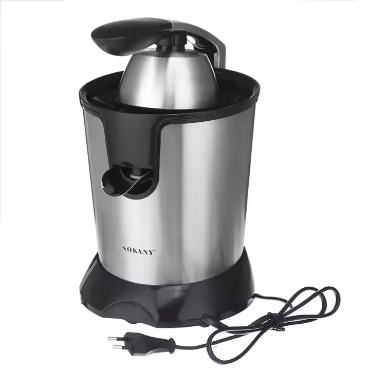 Exprimidor Electrico 350W con Mango de Presion, Exprimidor de Naranja Profesional con Palanca para Prensar, Exprimidor Citricos Prensador, Electrodomestico de cocina para Zumo.  Exprimidor de Limon, SOKANY JE-651E - 1
