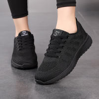 Zapatos De Mujer Transpirables Casual Para Caminar Tenis Feminino Con Cordones Suela Plana En Colores Rosa Blanco Material Superior De Malla - details 13