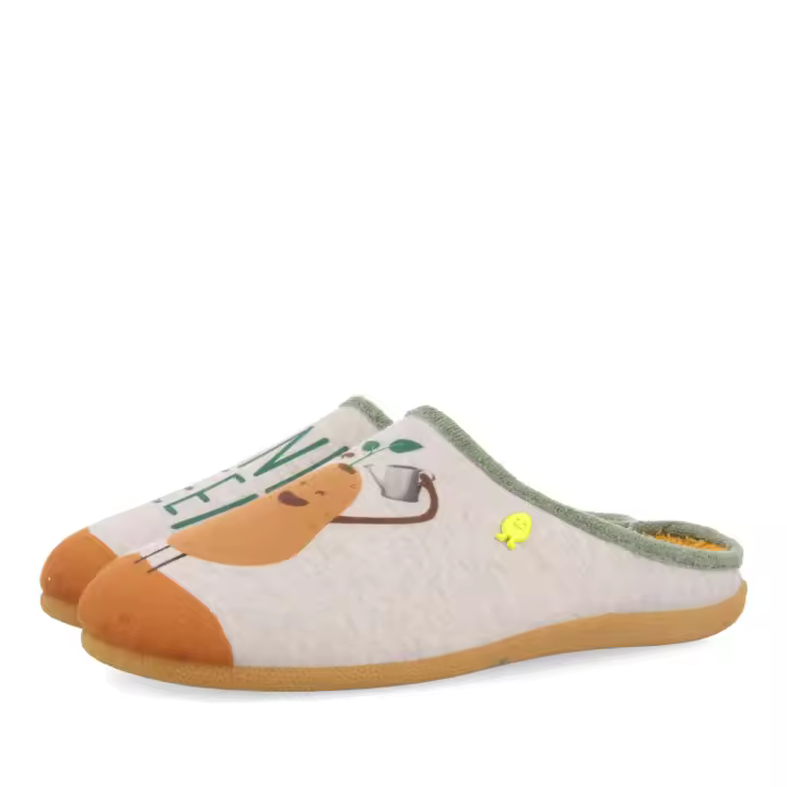 Gioseppo Zapatillas Casa Gris Monetta Estampado Divertido Think Green - 1