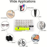 Juego De Destornilladores 33 En 1 Phillips Torx Hexagonal Precisión Para Reparación Manual De iPhone PC Cámara Reloj Gafas Herramienta Multifuncional Antideslizante Magnética Con Mango - details 2