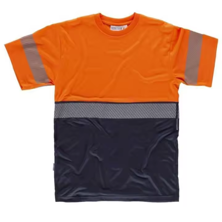 Camiseta de Trabajo Alta Visibilidad con Una Banda Reflectante - 1