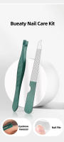 Set De Manicura Profesional Verde Con 9 Piezas Y Estuche De Cuero Herramientas Para Cuidado Del Pie Y La Cara Corta De Acero Inoxidable Regalo - details 7