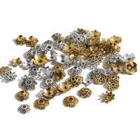 Alrededor De 100 Piezas De Joyería Antigua Estilo DIY Con Corona De Flores Huecas Y Tazas De Cuentas Para Adornos De Cabello - details 5