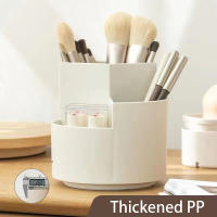Soporte Para Lápices Multifuncional En Blanco Organizador De Escritorio Para Oficina Con Secciones Y Capas Giratorio Herramientas De Belleza Suministros De Papelería - details 3