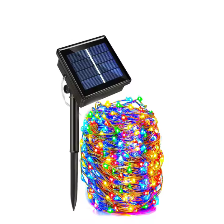 Cadena De Luces Solares LED Para Jardín Y Jardín Decoración De Navidad Impermeable De 32m/22m/11m/7m Luz De Farolillo Festivo - 1