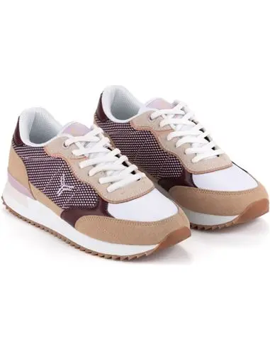 ZAPATILLAS YUMAS CAVALINO SNEAKERS MUJER CAMEL BLANCO 51261 - 1