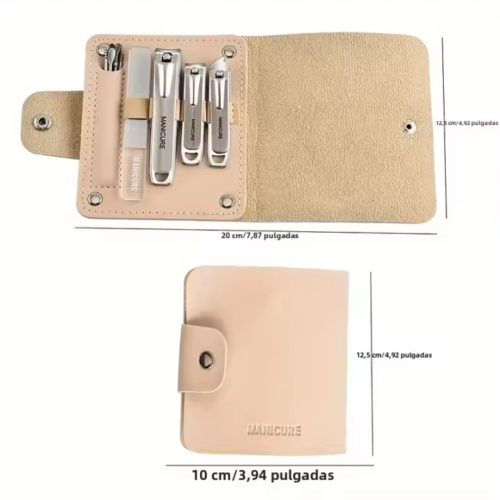 Set De Cuidado De Uñas Deluxe 10pcs Kit De Manicura Y Pedicura De Acero Inoxidable Con Estuche De Viaje Regalo Ideal Para Hombres Y Mujeres - 1