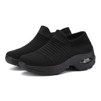 Calcetines Deportivos Casuales Para Mujer Zapatillas De Moda Con Suela Gruesa Y Almohadilla De Aire Tacón Inclinado Zapatos De Rock - details 10