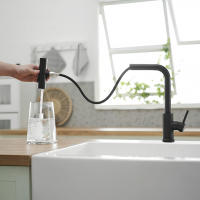 Grifo De Cocina Retráctil En Acero Inoxidable Con Manijera Para Agua Caliente Y Fría Efecto Anti-salpicaduras Para Lavado De Verduras Y Fregadero - details 4