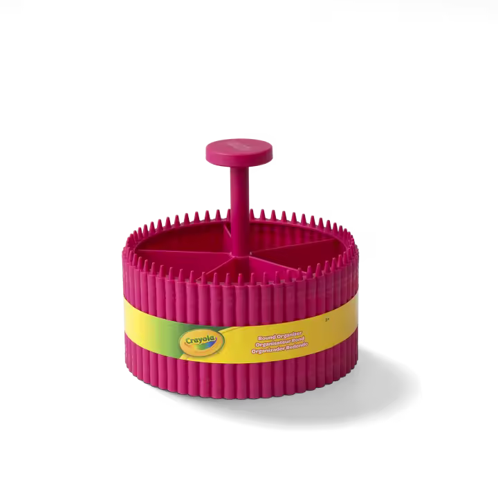 Room Copenhaguen Crayola Caja Organizadora con asa y 5 compartimentos en color rosa - 1